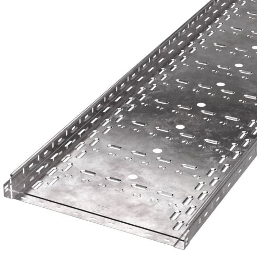 Лоток перфорированный Промрукав Стандарт 500х50х3000 сталь 1,0мм фото Лоток перфорированный Промрукав Стандарт 500х50х3000 сталь 1,0мм картинка